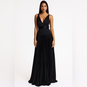 LAZARO Elegant Black Evening Gown Style 3485 Black NWOT